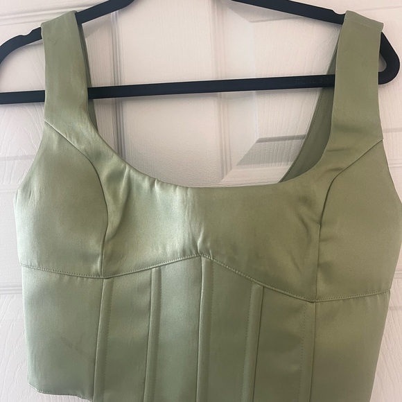 Danielle Guizio Green corset top - Picture 2 of 3